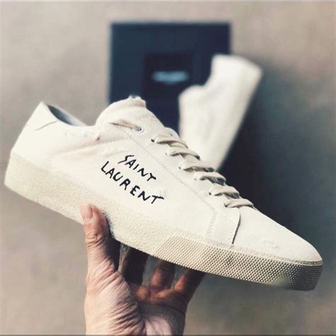 ysl all white|ysl white sneakers.